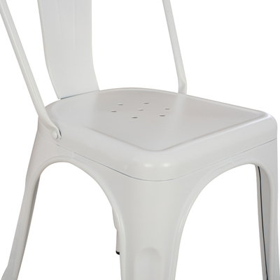 Karrige ngrënieje Melita-Pro prej metali 44x47x84,5Hcm (HM8641.41), bardhë