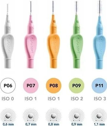 Furça interdentale Curasept Proxi Prevention Mix, set 5 copë, madhësi të përziera P06 P11