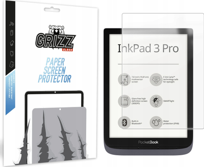 Film mbrojtës Grizz PaperScreen për Pocketbook InkPad 3 Pro, anti-fingerprint, mat, transparent