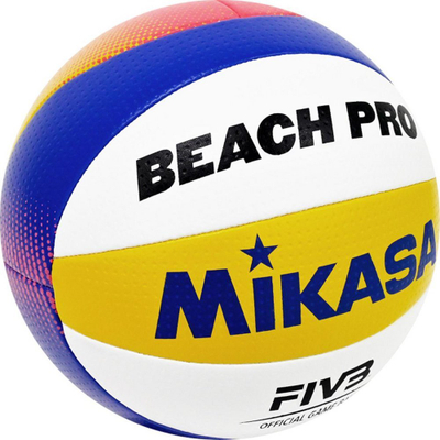 Топка за плажeн одбојка Mikasa Beach Pro BV550C, FIVB одобрена, повеќебојна