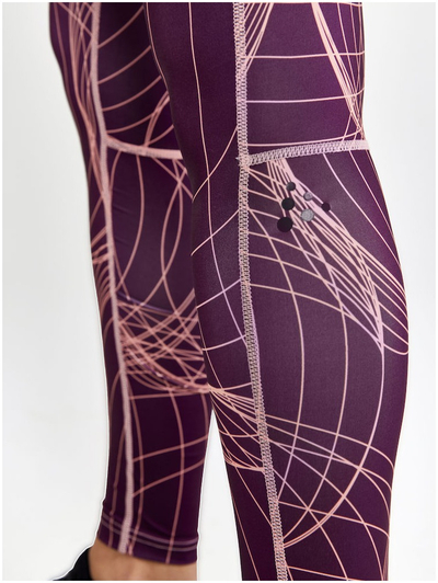 Leggins sportive për femra Craft Core Essence Tight, shtrirje 4 drejtimesh, thahen shpejt, shumëngjyrëshe