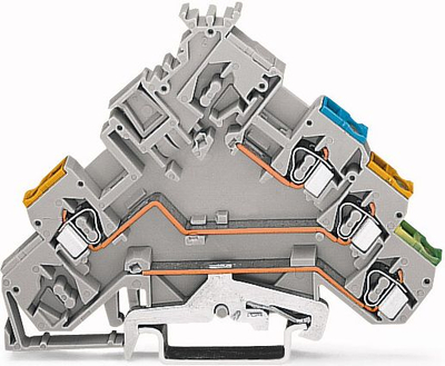 Klemë tokëzimi WAGO 280-572, 5 mm, AWG 28-14, gri