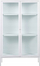 Vitrinë Beliani NASH, metal edhe xham, 90 cm, e bardhë