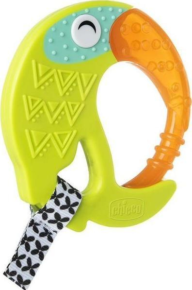 Unazë ftohëse për dhëmbë Chicco Water Teether Toucan, 6m+, shumëngjyrëshe