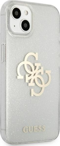 Këllëf telefoni Guess Hard Cover Big 4G, TPU, me shkëlqim, transparent për iPhone 13 Mini