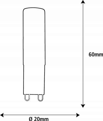 Dritë LED SEGULA Bi-pin G9, 3W, 24V, 2200K, transparente