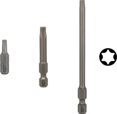Bit kaçavide Bosch Extra Hard Torx T20, 152mm, çelik S2, gri