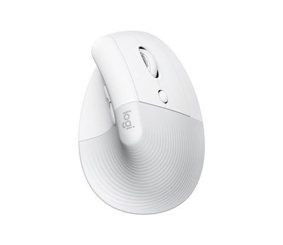 Maus Logitech Lift, vertikal pa tel, optik, e bardhë
