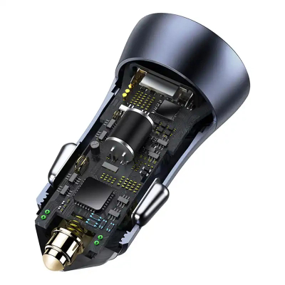 Karikues makine Baseus Golden Contactor Pro, 2x USB, 40W, gri metalik