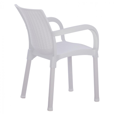 Kolltuk polipropileni ratan + këmbë alu 60×60×82 cm (HM5591.01)