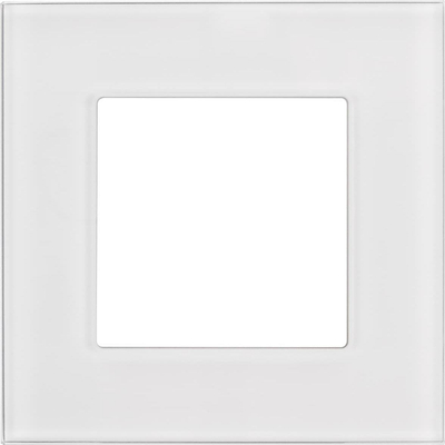 Kornizë xhami për prizë Maclean MCE730W, njëfishe, 86x86mm, e bardhë