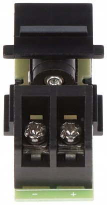 Portë Keystone DC Jack 5.5x2.1mm, me lidhje me vida, e zezë