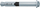 Bulon ankër çeliku Fischer FH II 12/50 B, Ø12mm, set 25 copë, ngjyrë argjend