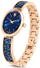 Orë dore për femra Swarovski Crystal Rock Oval 5656822, ari rozë/e kaltër e errët