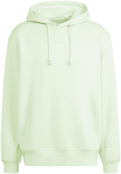 Bluzë me kapuç Adidas All Szn Fleece, pambuk, me xhep kangur, mente e hapur