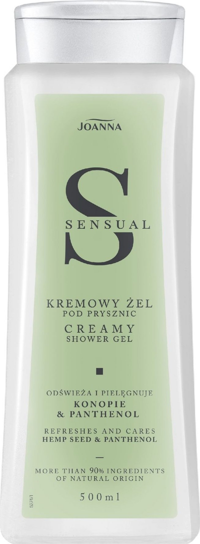 Xhel dushi Joanna Sensual me vaj kërpi dhe pantenol, 500 ml, i butë