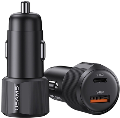 Karikues makinë Usams CC283 YT Series, 60W, 2 porta USB A+C, i zi