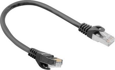 Kabllo patchcord Lanberg, FTP, Kat.6, 0.25 m, e zezë
