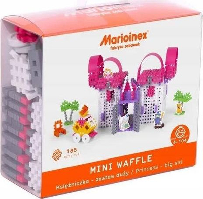 Lodër ndërtimi Marioinex Mini Waffle Princess, 185 copa, për kalamaj