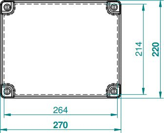 Kuti hermetike elektrike Elektro-Plast 2721-00, IP65, 270 x 220 x 168mm, gri