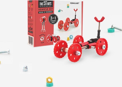 Set ndërtimi Offbits 3 in 1 Vehicle Kit, makina, i kuq