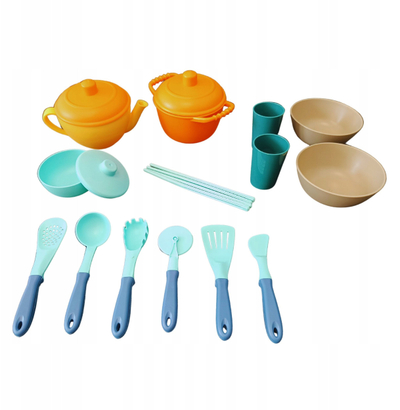 Set kuzhine për fëmijë Anek China, 20 aksesorë, plastike, shumëngjyrësh