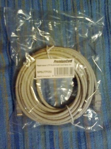 Мрежен кабел ПремиумКорд CAT6 UTP RJ45, 5m, сив