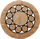 Tapet jute Home Styling Collection Round, Ø90 cm, rrethor, bezhë me detaje të zeza