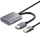 Adapter video Lindy HDMI në USB C, 4K 60Hz, me furnizim USB, ngjyrë gri