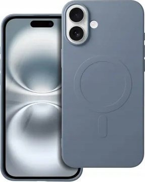 Kllëf silikoni MagSafe për iPhone 16 Plus, hapje e madhe tek kamera, gri