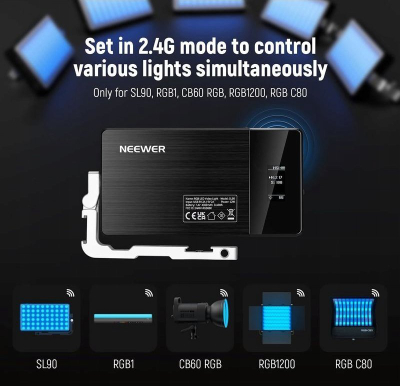 Dritë LED studio Neewer SL90 Pro, RGB, Bluetooth, e zezë