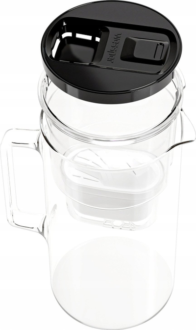 Кана за филтрирање вода Wessper Glass, 3L, рачен индикатор за филтер, транспарентна