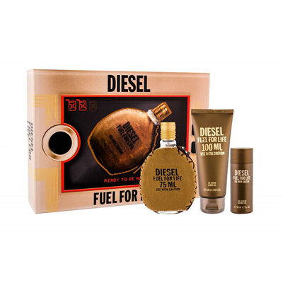 Set eau de toilette 75 ml + xhel dushi 100 ml + xhel dushi 50 ml Diesel Fuel For Life Homme