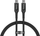 Kabllo USB Crong Armor Link, USB C në USB C, 2 m, 100W, e zezë