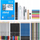 Set lapsash me ngjyra H&amp;B 75in1, set profesional për vizatim, etui me zinxhir, shumëngjyrësh