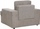 Fotel Armchair Taupe, me material poliestër, jastëk i trashë, ngjyrë taupe