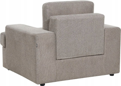 Fotel Armchair Taupe, me material poliestër, jastëk i trashë, ngjyrë taupe