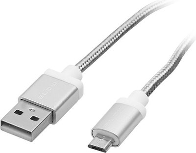 Kabllo USB Blow Premium, USB A në Micro USB, 1 m, ngjyrë argjendtë