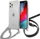 Kapuç telefoni Guess GUHCP12MKC4GSSI për iPhone 12 / 12 Pro 6.1", kapak i fortë transparent, me rrip zinxhir argjendi