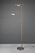 Lampë dysheme Trio Lighting Barrie, LED, me llambë për lexim, bronz antik