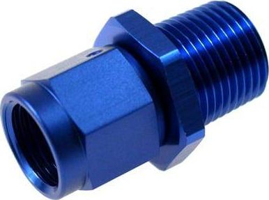Lidhës alumini TurboWorks mashkull–femër AN6 3/8"-18NPT, për vaj, ujë edhe karburant, ngjyrë argjendtë