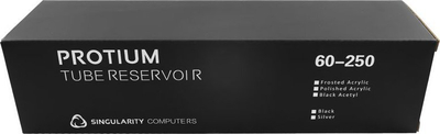 Резервоар за ладење со вода Singularity Computers Protium 250mm, 60mm, Silver Frosted