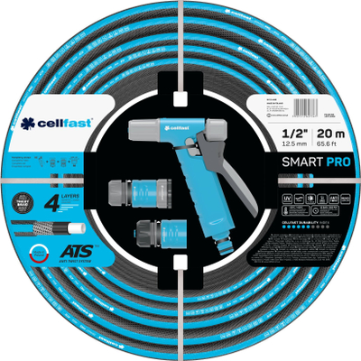 Zorrë kopshti Cellfast Smart Pro ATS, 1/2", 20 m, gri