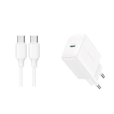 Karikues muri Joyroom JR-TCF20, USB-C PD 20W, me kabllo USB-C, i bardhë