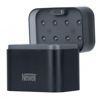 Karikues baterish Newell 8x AA, Li ion dhe Ni MH, USB C, gri