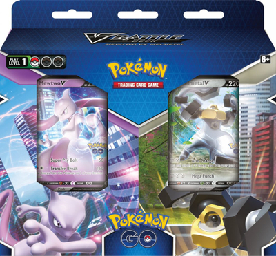 Lojë me letra Pokémon TCG Pokémon GO V Battle Deck, Mewtwo V kundra Melmetal V, set me 2 deck