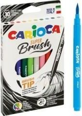 Set pisakë Carioca Brush Tip, 10 ngjyra, për vizatim