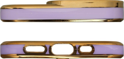 Mbrojtëse telefoni Hurtel Fashion Case për Samsung Galaxy A12 5G, xhel e tejdukshme, kornizë metalike, vjollcë