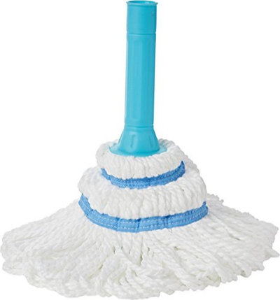 Kokë zëvendësuese për mop Spontex Twist Mop, mikrofibër, e bardhë