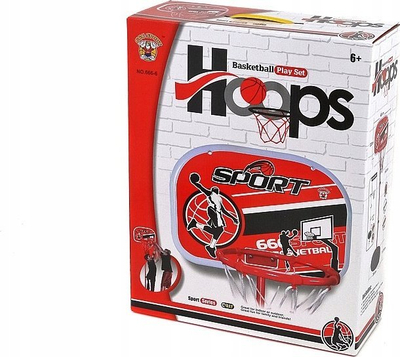 Set basketbolli për kalamaj Adar Hoops, lartësi 140 cm, për brenda dhe jashtë, i kuq